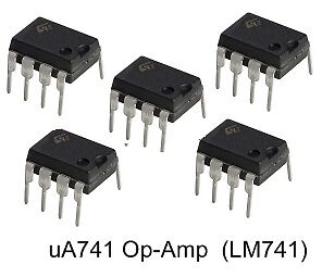 10pcs   uA741 Op Amp 8 Pin Dip (LM 741 uA 741 LM741)  