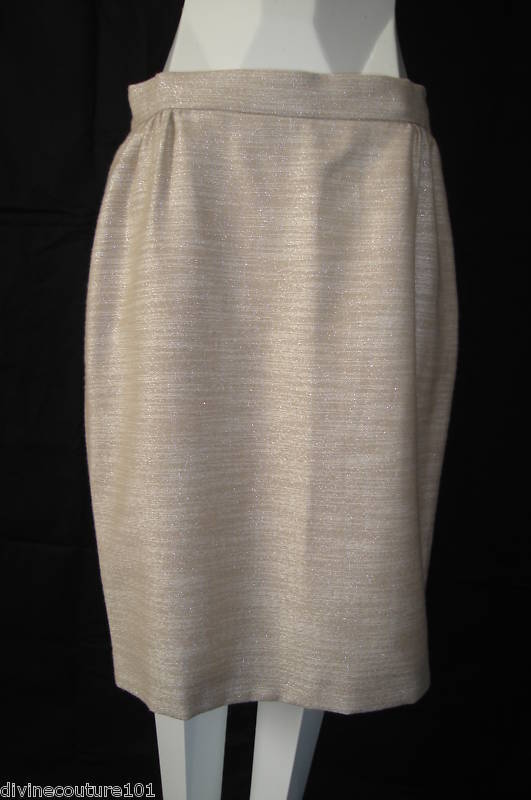 NEW AUTHENTIC CAROLINA HERRERA BEIGE/TAN SKIRTS SIZE 10  