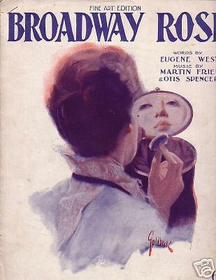 Broadway Rose Fox Trot Art Cover Fred Fisher 1920  