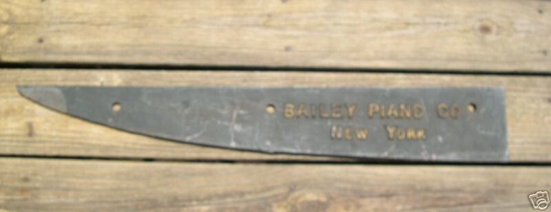   solid Cast Iron BAILEY PIANO CO. New York advertising long sign  