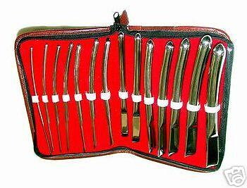 New Stainless Steel UTERINE 14 Piece Hegar Dilator Set  