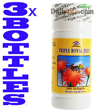 Bottles of Triple Royal Jelly Formula 200 Caps FRESH  