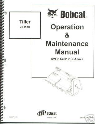 Bobcat 38 inch tiller Operators Operation Manual  