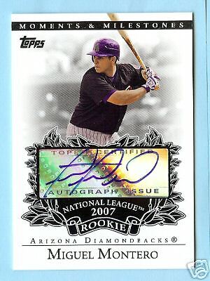 07 TOPPS MOMENTS & MILESTONES MIGUEL MONTERO RC AUTO  