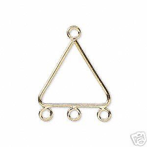 100 Gold Plated Triangle Drop Charms~Earring Findings  