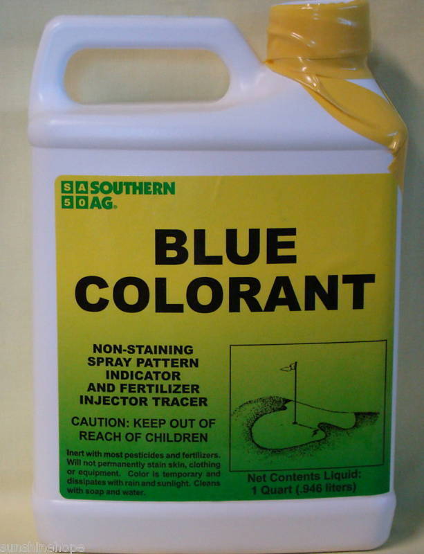 BLUE COLORANT, Spray Pattern Indicator, No Stain, Quart  