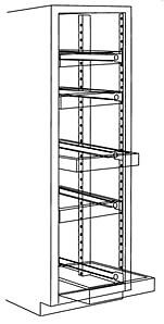 Houck Pilaster Kit 550mm White Adjustable Pantry