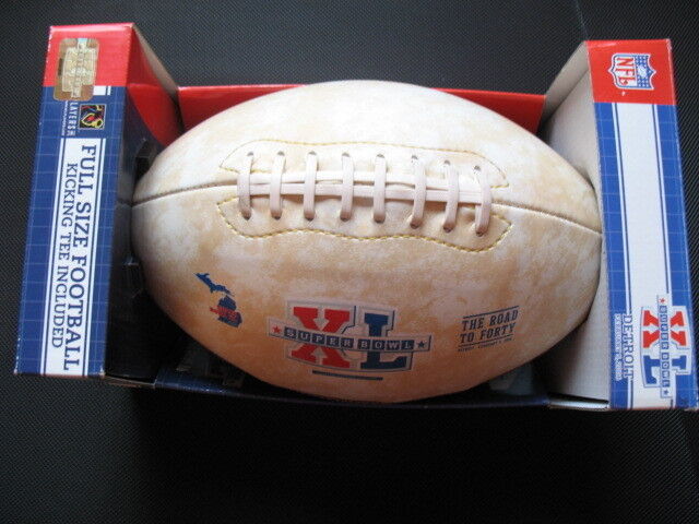 SUPERBOWL XL DETROIT COMMEMORATIVE FOOTBALL  