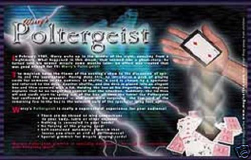 MAGIC TRICKS POLTERGEIST CARD EFFECT TRICK 1/2 PRICE S  