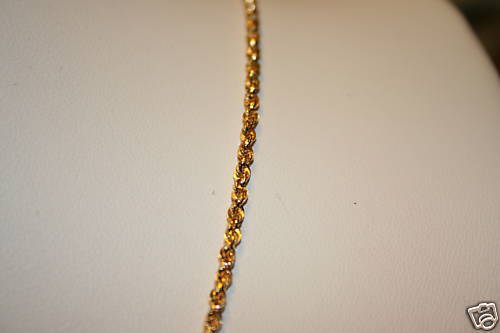 24 14K Y Gold Rope Chain Beautiful With Great Price  