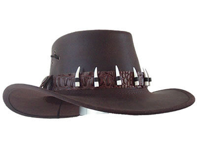 Cape York Crocodile Dundee Oiled Leather Hat Brown XXL  