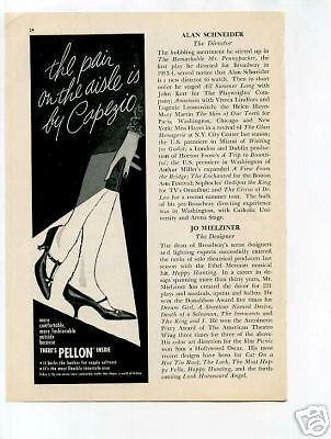 Capezio Shoes Pellon 1950s Original Vintage Ad  