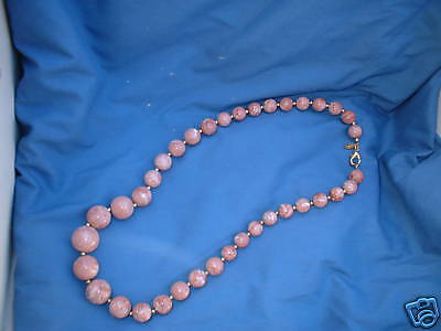 Joan Rivers variated peach bead necklace  