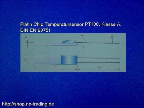 Temperatsensor, PT100 nach DIN EN 60751, Klasse A, 2St.  