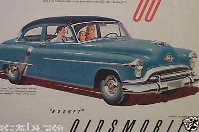 LOOK ROCKET 88 OLDSMOBILE VINTAGE 1951 PRINT AD  